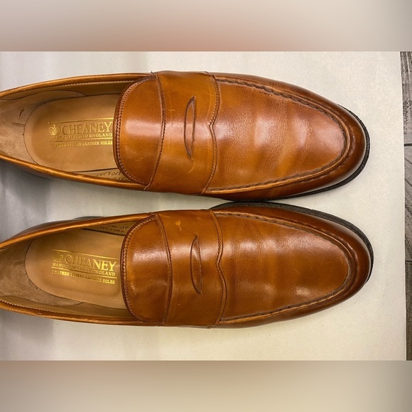 Cheaney brown/tan leather penny loafers old money classic - Picture 6 of 11